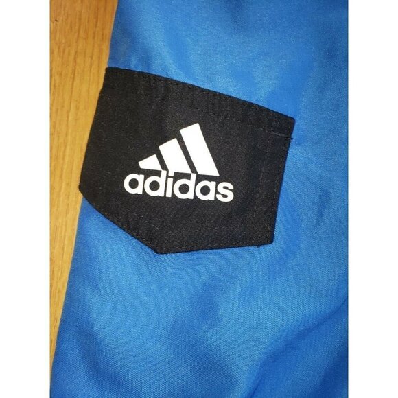 Boys Youth ADIDAS Swim Trunks Board Shorts Medium Blue Black Drawstring Elastic - Picture 5 of 8